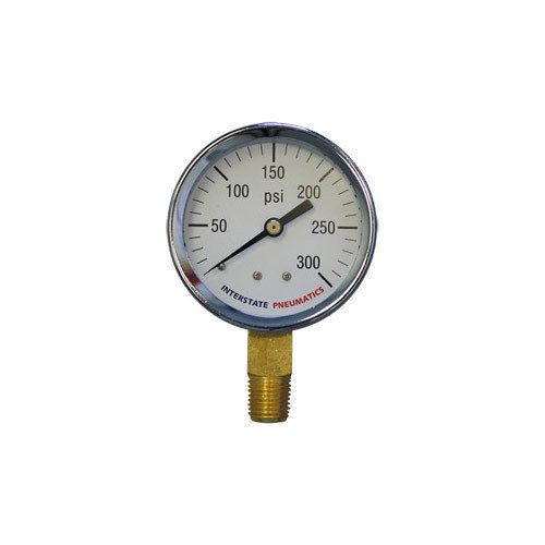 Pressure gauge bottom mount chrome 2 inch 300 psi 1/4 inch npt g2012-300c for sale