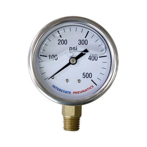 500 psi 2-1/2&#039; dial 1/4&#039; npt bottom mount oil filled pressure gauge - g7022-500 for sale
