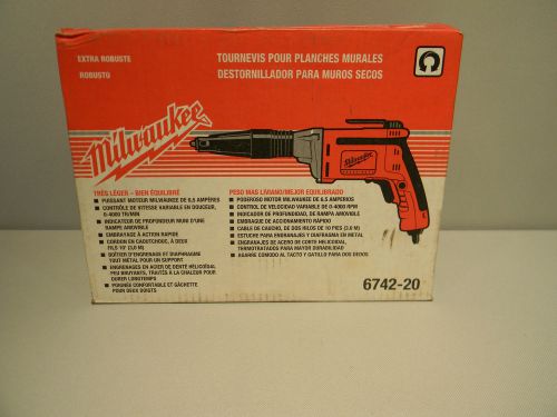 Milwaukee 6742-20 Drywall Screwdriver 0-4000 RPM NEW! GUN CORDED HEAVY DUTY