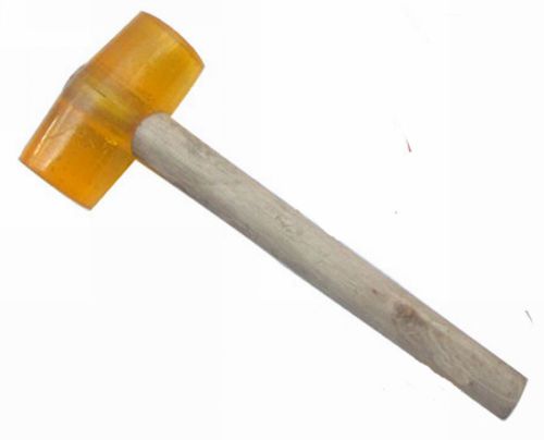 1 x Rubber hammer wooden handle 275 mm handle length 100 mm Rubber(L) 45 mm(D)