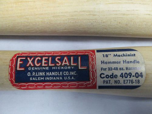 Excelsall Hickory 18&#034; Machinist Hammer Handle 32-48oz Lot 3pcs Code 409-04 NOS