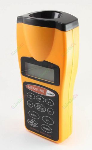 Ultrasonic tape measure distance meter max 60 ft lcd laser pointer measurer for sale