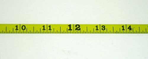 Metal Adhesive Backed Ruler - 3/8 Inch Wide X 12 Feet Long - Left - 1/16&#034;