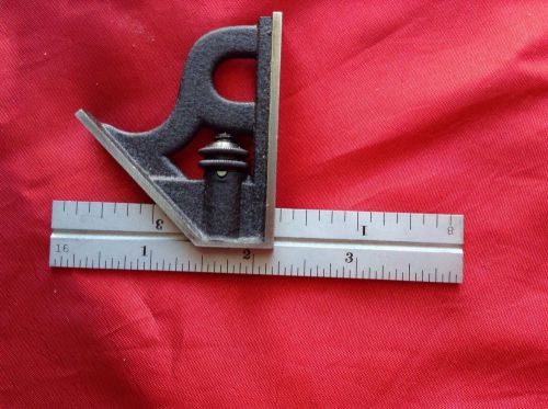 Starrett 4r 4-in combination square w/quick reads-cast iron head-tempered blade for sale