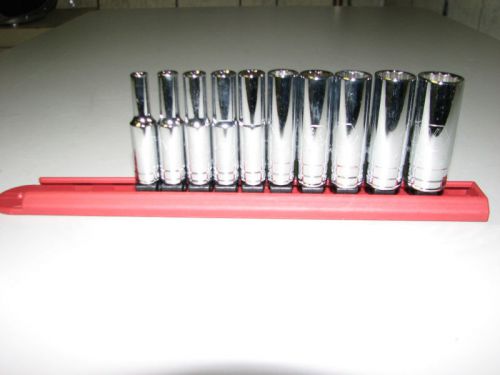 10pc 1/4&#034; drive 6 point deep socket set-aircraft,aviation,automotive,truck tools for sale