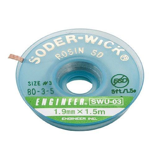 ENGINEER INC. Solder Wick SWU-03 Excellent and Fast Solder Absorbing Brand New