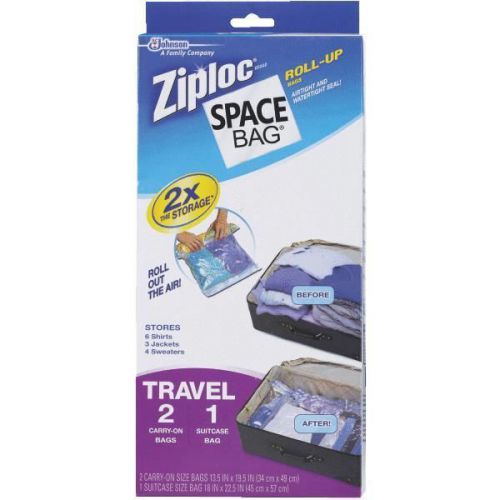 Space Bag Travel Roll-up Storage Bag Pack - As Seen On TV-3CT TRAVEL SPACE BAG