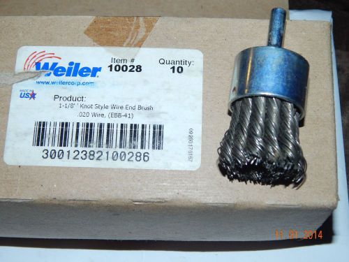 WEILER 10028 1-1/8&#034; Knot Style Wire End Brush .020 Wire