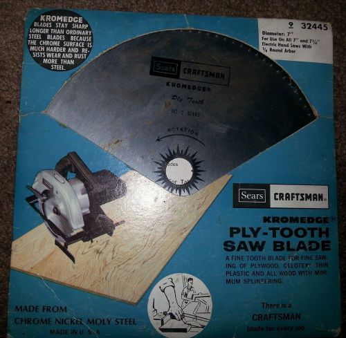 Craftsman kromedge 7&#034; ply tooth saw blade cat. no. 9-32445 radial arm saw new for sale