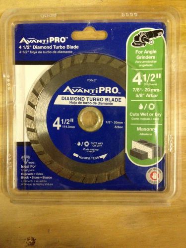 Avanti-Pro 4 1/2&#034; Diamond Turbo Masonry Blade for Angle Grinders