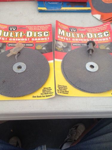Two Multi Discs, Cuts Grinds Sands Wood, Laminate, Metal, Etc.