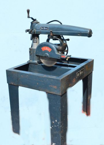 Vintage 1955 dewalt  radial arm circular saw 10&#034; blade model gwi rel 7 for sale