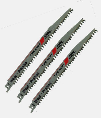 Three Bosch SKIL Reciprocating Saw Blades 9&#034; Long The Ugly Blade 94100