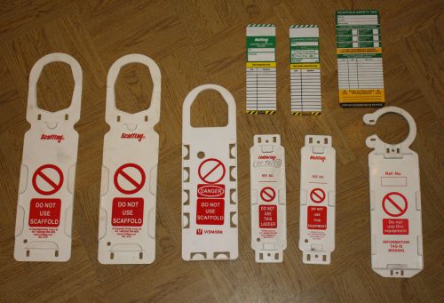 4 scaffolding safety tags 2 ladder saftey tags 3 inserts for sale