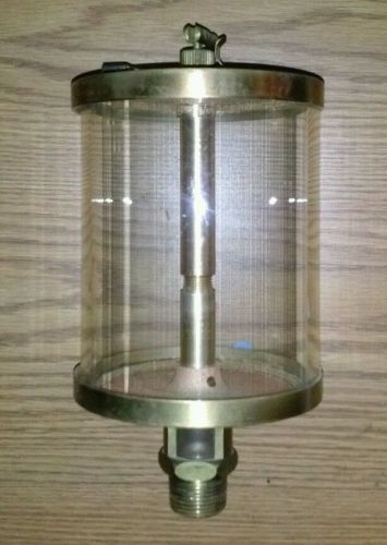 LARGE BRASS OILER 5 1/2 X 4 1/2 FOR HIT AND MISS MOTOR ENGINE