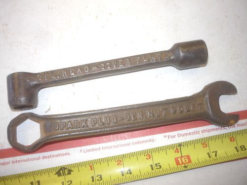2 OLD DELCO GAS ENGINE LIGHT PLANT WRENCH TOOLS