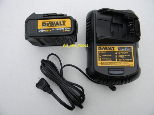 Dewalt DCB101 20V MAX Charger,DCB200 3.0 AH Battery For Drill,Saw,Grind 20 volt
