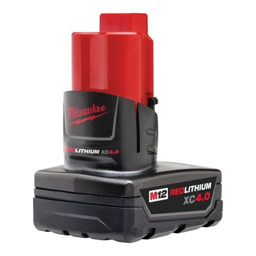 New milwaukee 48-11-2440 m12 12v red lithium xc 4.0 battery fuel high capacity for sale