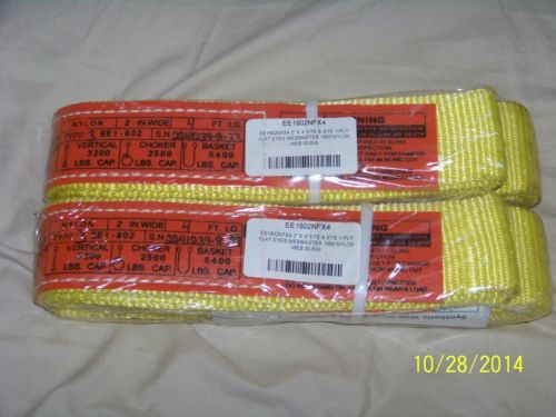 Nip...lot of 2  webmaster liftall nylon type 3 ee1-802nfx4 2&#034; wide x 4&#039; long for sale