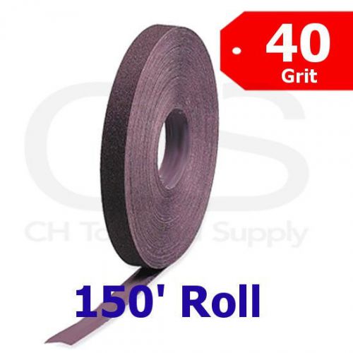 1&#034; wide emery cloth 150&#039; shop roll 40 grit,sand paper roll super coarse for sale