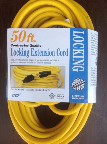 New 50ft Locking Extension Cord Contractor Quality