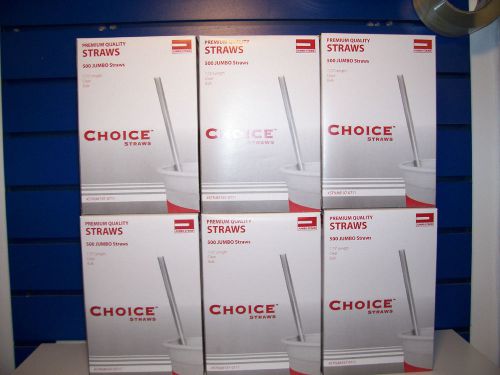 CHOICE STRAWS CLEAR 7.75&#034; LENGTH BULK PACKED NON WRAPPED CASE OF 3000