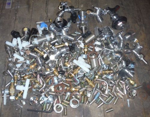 LOT OF DRAFT BEER DISPENSING BRASS FAUCETS T-TOWER PARTS ETC