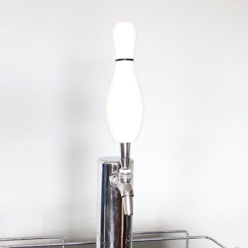 Bowling pin beer tap handle - draft beer kegerator custom home bar faucet knob for sale