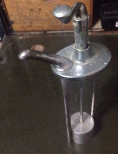 Antique Hand Soda Syrup Pump Dispenser Stainless Unknown Maker See Pics Make Off