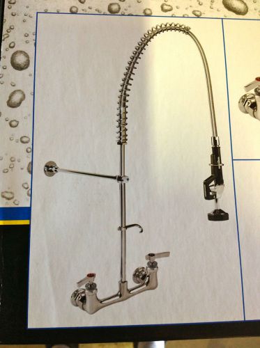 Pre-Rinse Faucet on 8&#034; Wall Mount Jet Force Commercial Lead Free Commercial NSF