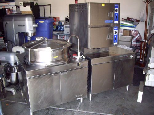 Cleveland tilting steam kettle and convection steamer for sale