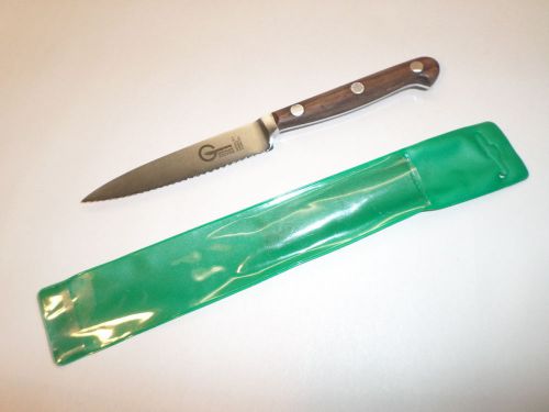 Grohmann 4&#034; serrated blade tomato / steak knife! kitchen chef vintage? nice! for sale