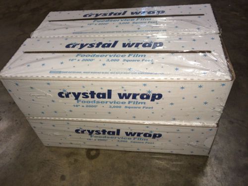 Pallet of 75  cases of crystal wrap 18&#034; x 2000&#039; plastic food service film cling for sale