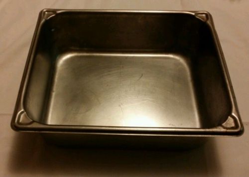 Syscoware 18-8 Stainless Steel Steam Table Pan - Half Size, 4&#034; Deep, 6.7 Quarts
