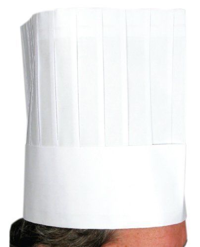 NEW Winco Disposable Chef Hat  9 inch High - 10 pieces per bag