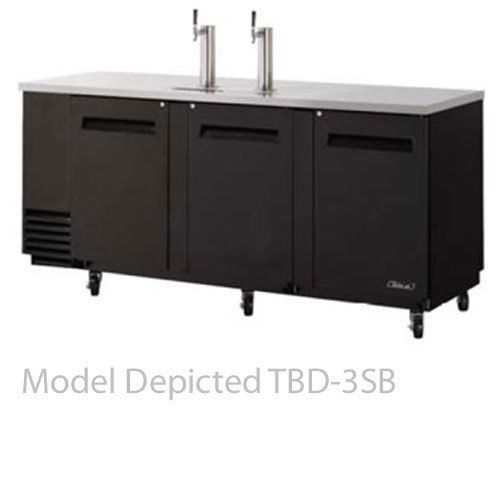 Turbo TBD-4SD Draft Beer Cooler, Dispenser, 4 Keg, 90&#034; Length, 3 Swing Doors, St