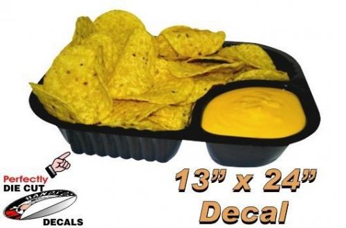 Nachos and Cheese 13&#039;&#039;x24&#039;&#039; Decal for Hot Dog Cart or Concession Stand Menu Sign