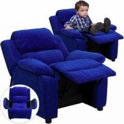 Flash Furniture BT-7985-KID-MIC-BLUE-GG Deluxe Heavily Padded Contemporary Blue