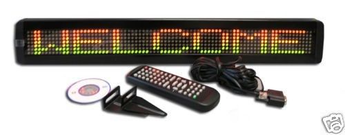 4&#034;x26&#034; multi color led programmable sign scrolling message display free shipping for sale