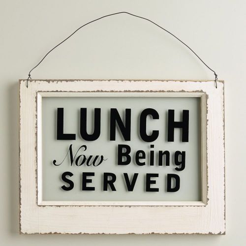 LUNCH serving sign Decor Vintage Look Kitchen Diner Lunch Sign