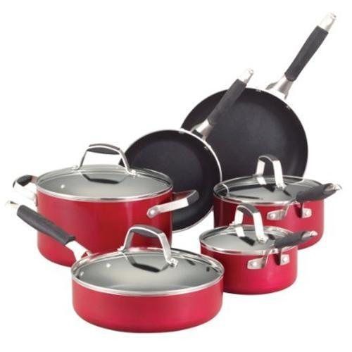 Guy Fieri 10-pc. Nonstick Cookware Set, Hot Rod Red