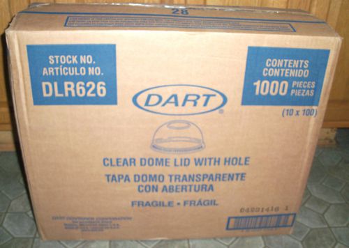 Dart Solo 626TS Clear Flat Lid with Straw Slot - 1000 / Case