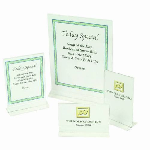 1 PC Acrylic Table Card Holder Stand Menu Name 5&#034;W x 7&#034;H Clear Wedding Party NEW