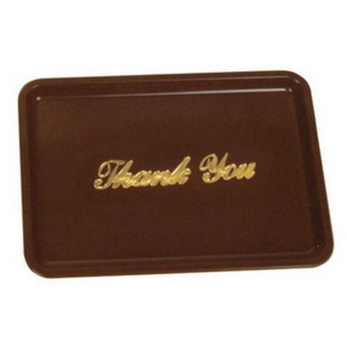 4x Brown Plastic Restaurant Tip Tray Plate #046BR