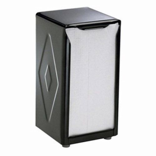 San Jamar Tallfold Tabletop Napkin Dispenser, Black (SAN H900BK)
