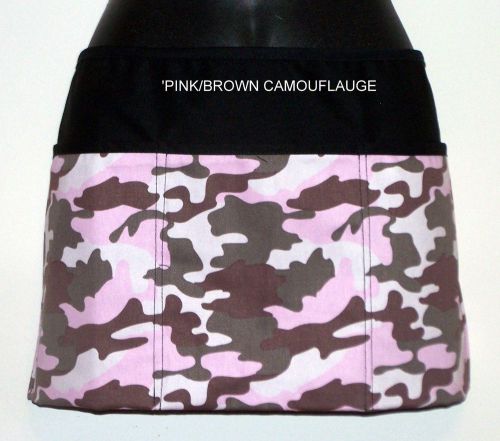 Waist apron pink camouflage server waitress bar  waist apron for sale