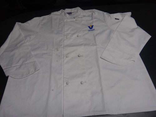 Chef&#039;s jacket, cook coat, with vincennes  logo, sz 3x large  newchef uniform for sale
