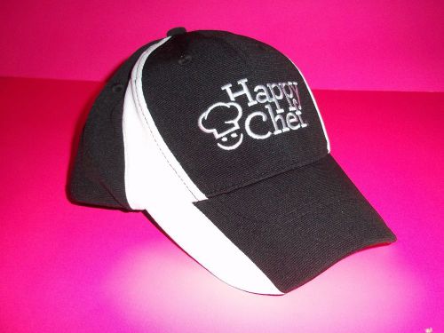 Happy Chef Brand Kitchen High Quality Happy Chef Hat, Cap. Adjustable. Washable.