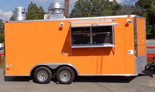 Concession trailer 8.5&#039;x16&#039; event catering food vending (orange) for sale