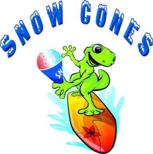 Snow Cones Sno Cones Decal 14&#034; Concession Food Menu